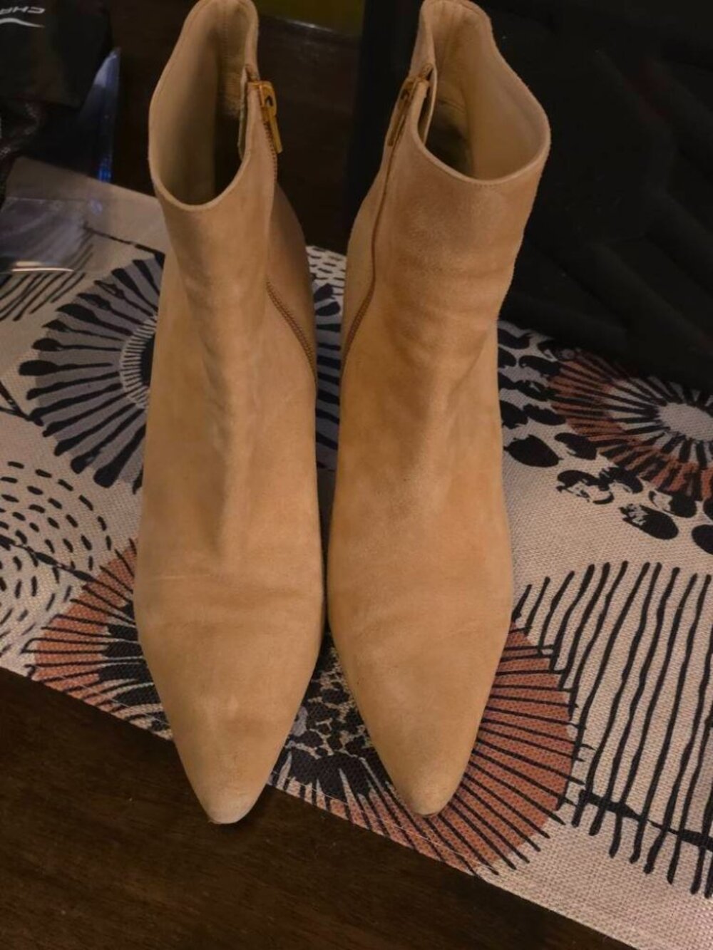 Via Spiga Pointy Toe Suede Ankle Boots sz10